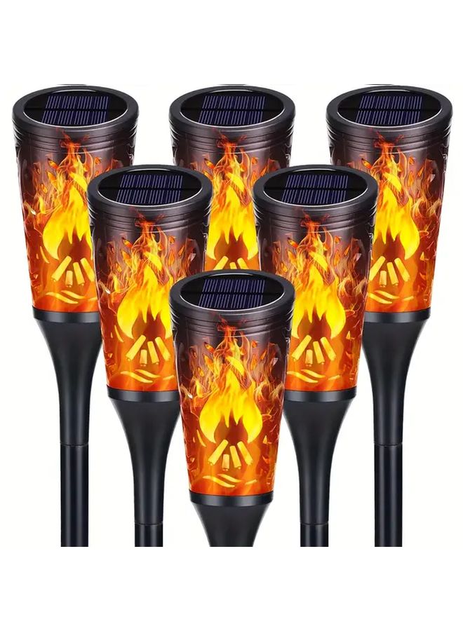 4 عبوات أضواء الشعلة الشمسية الأرجوانية لتزيين الحدائق والمناظر الطبيعية الخارجية - Image 2