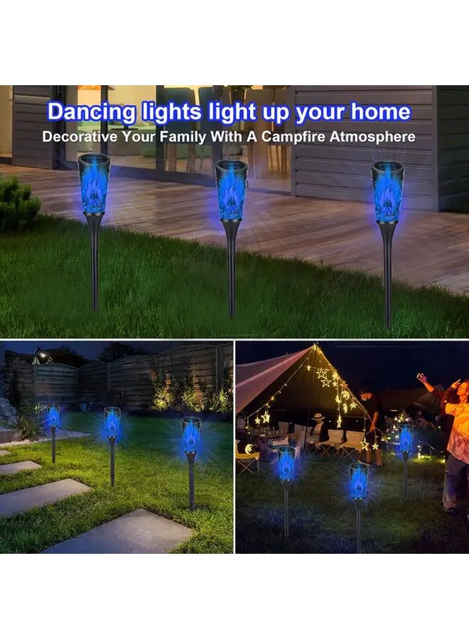 4 عبوات أضواء الشعلة الشمسية الأرجوانية لتزيين الحدائق والمناظر الطبيعية الخارجية - Image 4