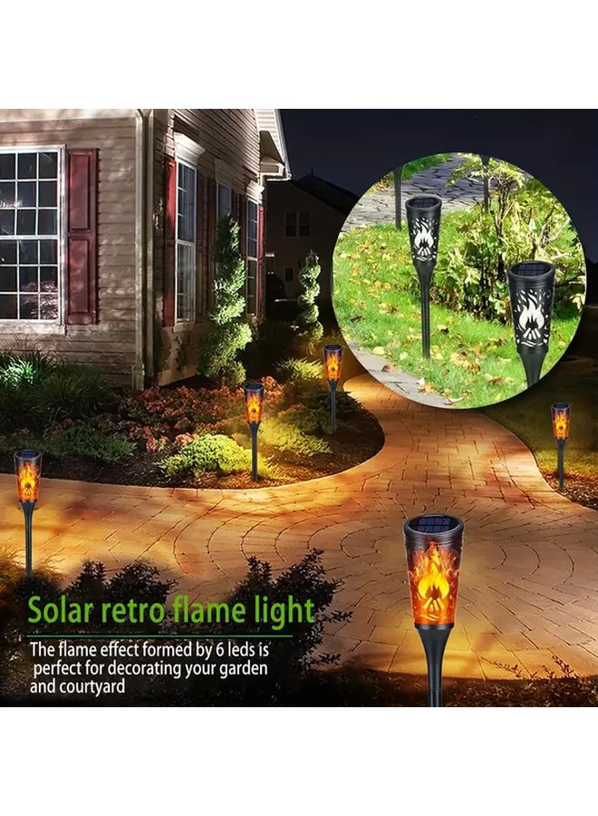 4 عبوات أضواء الشعلة الشمسية الأرجوانية لتزيين الحدائق والمناظر الطبيعية الخارجية - Image 5