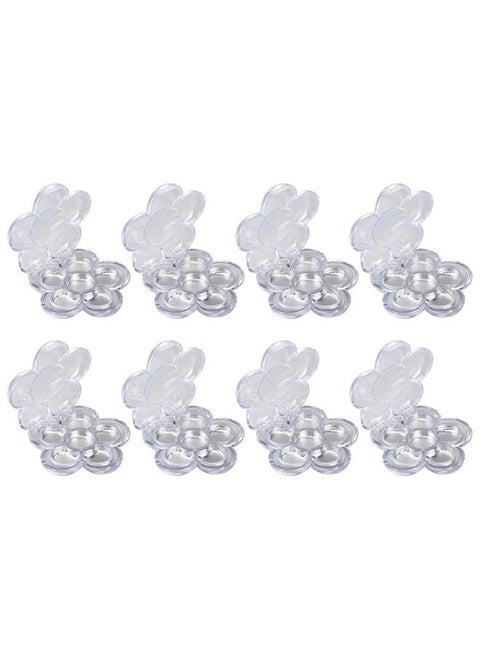 8PCS Clear Empty Eyeshadow Palette Makeup Organizer Eyeshadow Storage Box Case Lipstick Pigment Palette Tray