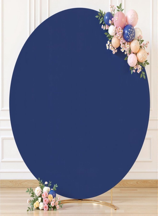Suppromo 7.2 FT Navy Blue Round Backdrop Cover for Circle Balloon Arch Stand Stretchy Circle Arch Backdrop Covers for Wedding Arch Baby Shower Birthday Party Photo Shoot Photography Arch Background Decorations - Image 4