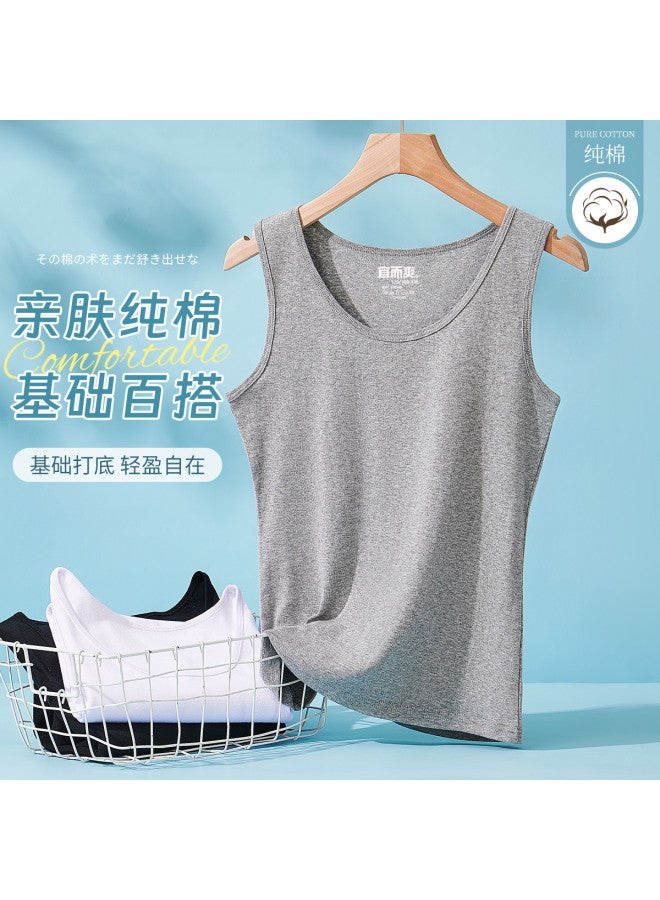 Your Sun Solid Color Simple Round Neck Comfortable Sleeveless Vest Women'S Undershirt T-Shirt Women'S Inner Wear Top - Image 4