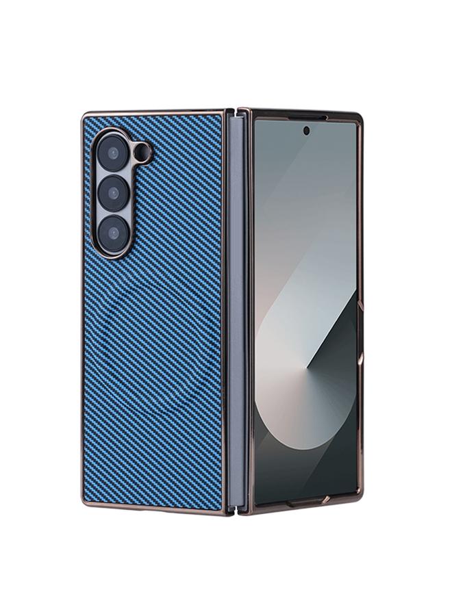 erorex Case For Samsung Galaxy Z Fold6 Plating Frame MagSafe Carbon Fiber Fold Phone Case - Image 1