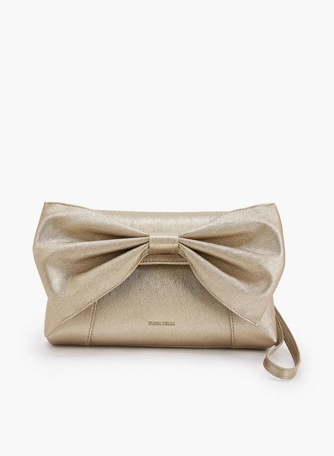 Flora Bella By Shoexpress Bow Accent Clutch With Detachable Strap Ramadan Collections