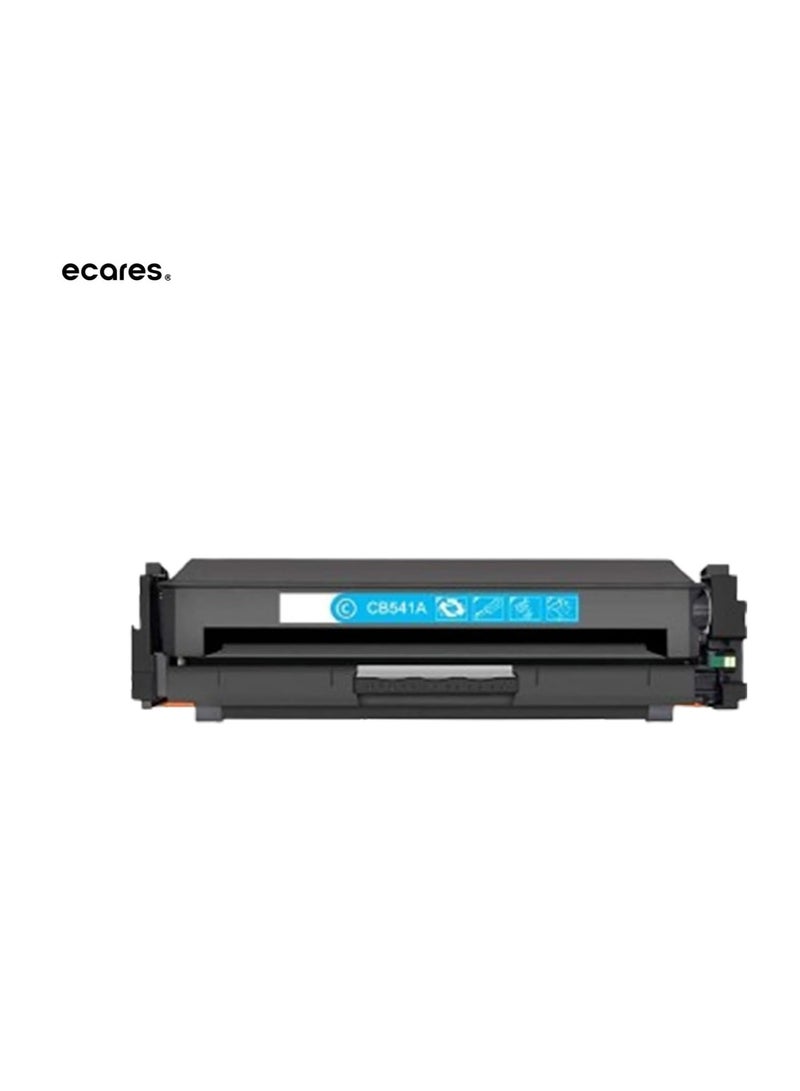 ECARES® 125A Toner CartridgeCB541A Compatible for HP  Color Laserjet CM1312 MFP CM1312nfi CP1215 CP1515n CP1518ni (Cyan) - Image 1