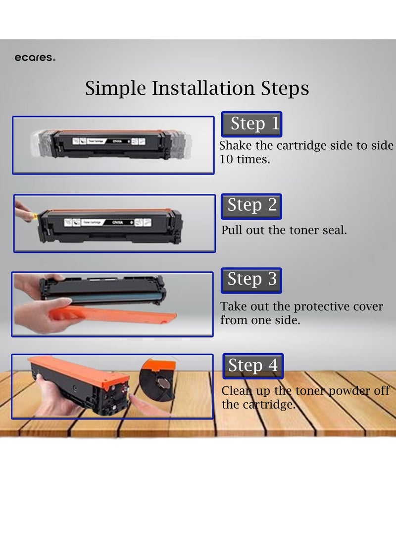 ECARES® 125A Toner CartridgeCB541A Compatible for HP  Color Laserjet CM1312 MFP CM1312nfi CP1215 CP1515n CP1518ni (Cyan) - Image 4