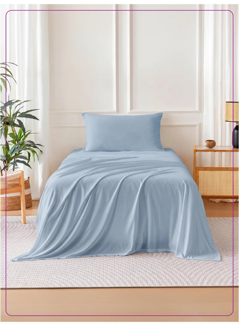 Donetella 3-Piece Twin Bed Sheet Set – Fits 120×200+30 cm – Ultra Soft Brushed Microfiber – Extra Deep Pocket, Secure Elastic All Around – 1 Flat Sheet, 1 Fitted Sheet & 1 Pillowcases, All-Season Comfort – Wrinkle & Fade Resistant, Hypoallergenic