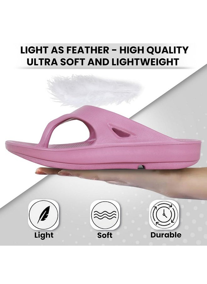 DOCTOR EXTRA SOFT - DOCTOR EXTRA SOFT Women's Classic Ultra Soft Flip Flops/Slippers With Cushion Footbed For Adult | Comfortable & Light Weight| Stylish & Anti-Skid| Waterproof & Slip-On For Ladies/Girls D-510, Onion - Image 1