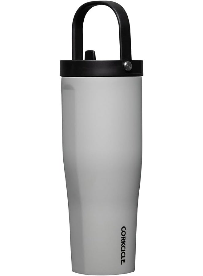 CORKCICLE كوب كوركسيكل جو XL معزول مع غطاء وقشة، لون صخور النهر، 30 أونصة – زجاجة ماء قابلة لإعادة الاستخدام تحافظ على المشروبات باردة لمدة 12 ساعة – كوب صديق لحامل الأكواب، تصميم مانع للتسرب - Image 1