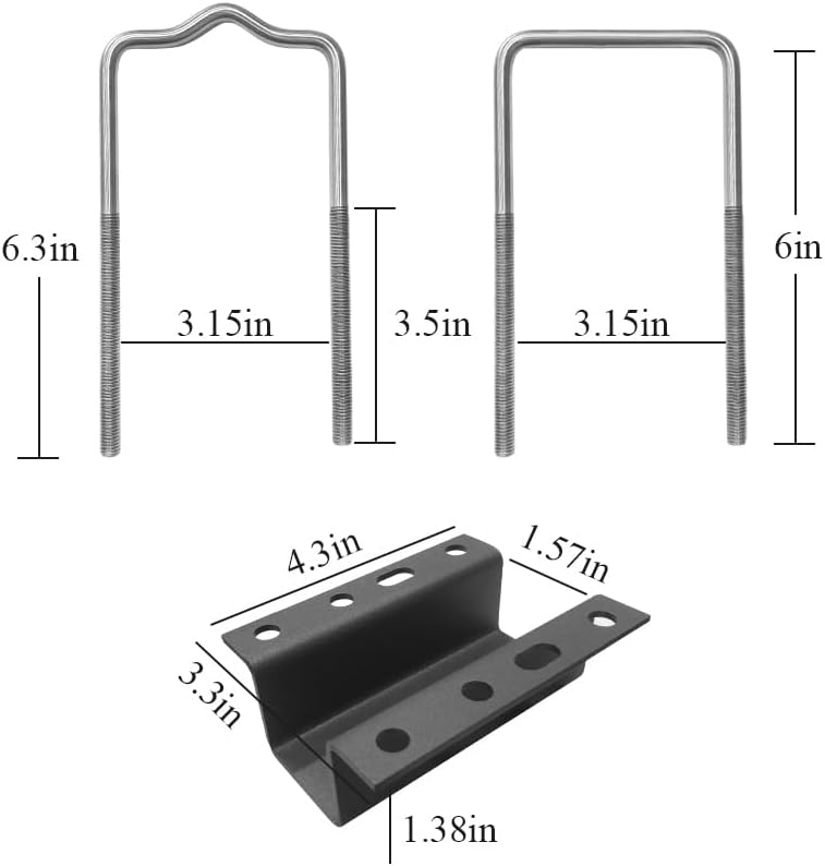 Sebnux Galvanized Steel Adjustable Boat Trailer Guide with PVC Pipes for Ski and Fishing Boats - Image 5