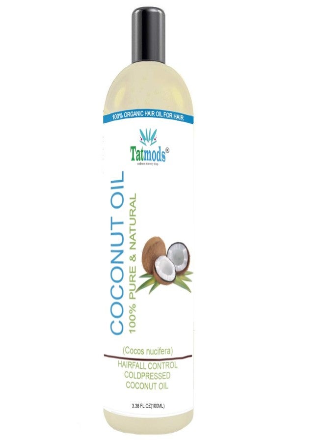 TATMODS Organics Coconut Oil 100 ml For Hair Care No Sulphates, Parabens (100 ml) Hair Oil - Image 1