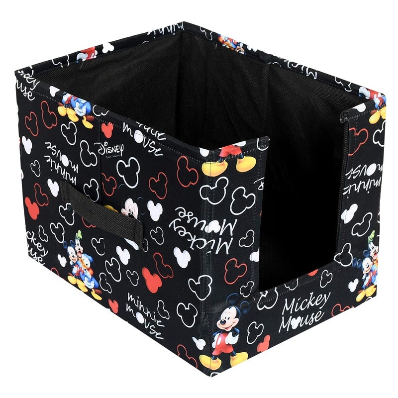 Kuber Industries Disney Mickey Print NonWoven Rectangular Fabric Foldable Cloth Storage Boxes Organizer for Wardrobe Disney Mickey Print Non Woven Fabric Replacement Rectangular Drawer - Image 3