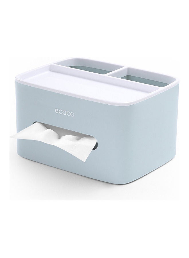 ecoco Tabletop Tissue Box Multifunction Storage Box for Living Room Tea Table Remote Control Nordic blue - Image 1