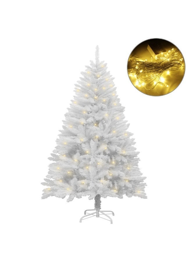 Y&D White Artificial Christmas Tree With 9 metres LED Lights 150cm for Home Decor - Image 2