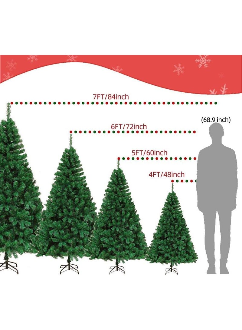 Y&D 210cm Premium Artificial Christmas Tree Easy Assemble for Home Office Party Decoration - Image 2