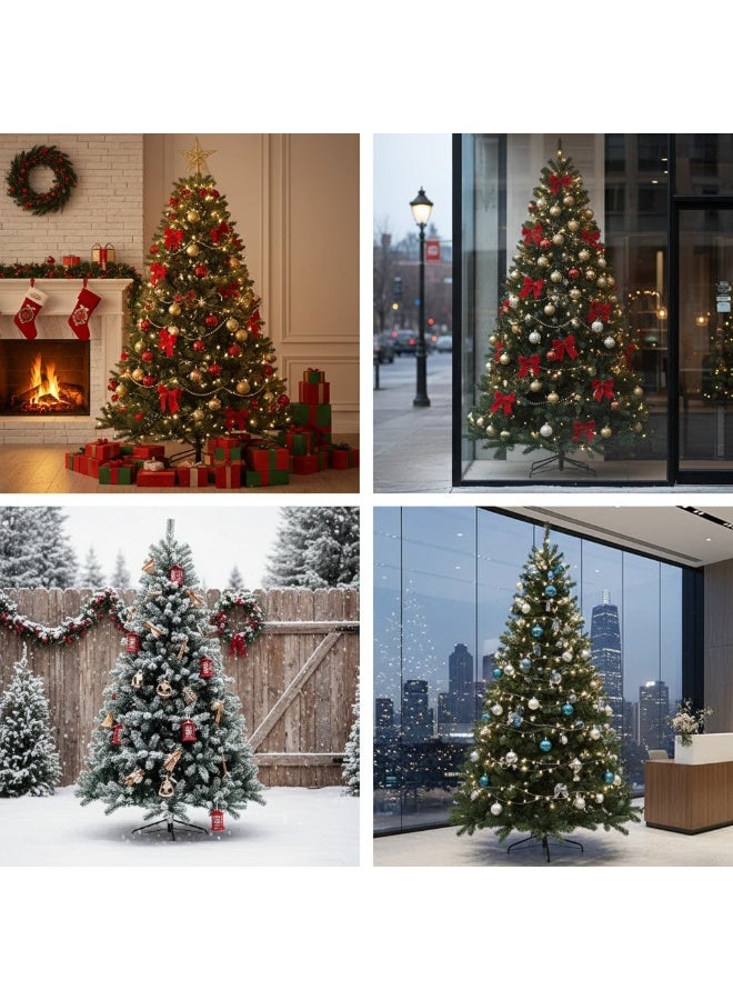 Y&D 210cm Premium Artificial Christmas Tree Easy Assemble for Home Office Party Decoration - Image 4