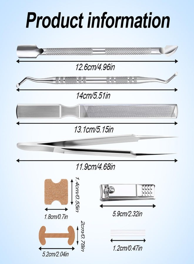 GETRIC Ingrown Toenail Corrector Set with Correction Strips, Professional Ingrown Toenail Removal Kit, Painless File and Lifter Pedicure Tool Curved Toenails Corrector Patch for men and women - Image 2