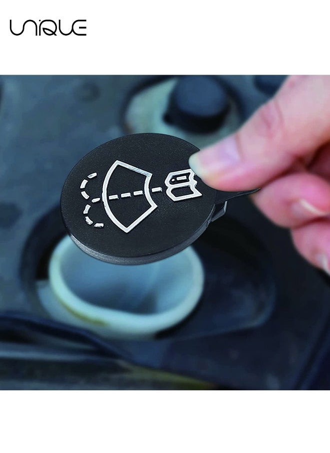 Unique Windshield Wiper Washer Fluid Reservoir Tank Bottle Cap - Replacement for Chevrolet for Buick LaCrosse for Cadillac CTS - Pack of 2 Black (Exact Fit)  - Image 5