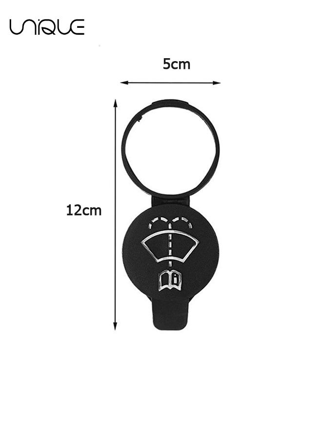 Unique Windshield Wiper Washer Fluid Reservoir Tank Bottle Cap - Replacement for Chevrolet for Buick LaCrosse for Cadillac CTS - Pack of 2 Black (Exact Fit)  - Image 2