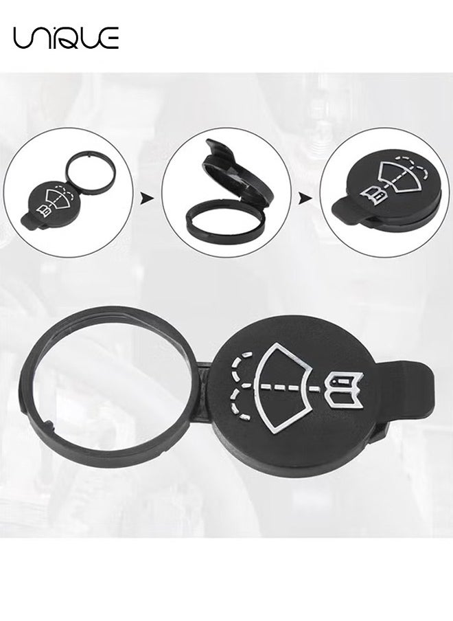 Unique Windshield Wiper Washer Fluid Reservoir Tank Bottle Cap - Replacement for Chevrolet for Buick LaCrosse for Cadillac CTS - Pack of 2 Black (Exact Fit)  - Image 4