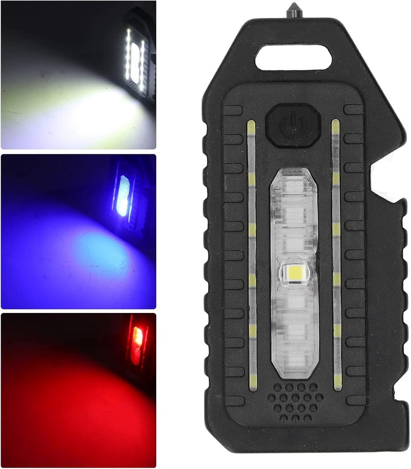 klarako Portable Pocket Flashlight Type C Interface Keychain Light Multi Function Whistle Emergency Light ABS Aluminum for Outdoor - Image 2