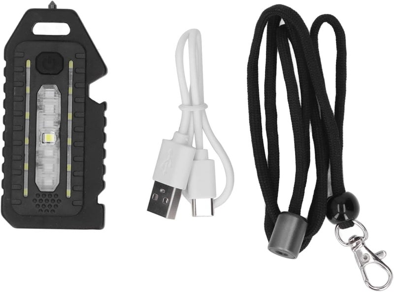 klarako Portable Pocket Flashlight Type C Interface Keychain Light Multi Function Whistle Emergency Light ABS Aluminum for Outdoor - Image 1