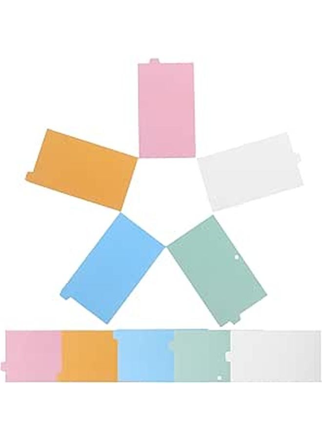 2 Sets Pastel Color 5 Hole Binder Dividers with Classification Tabs for School Office Organization - Image 1