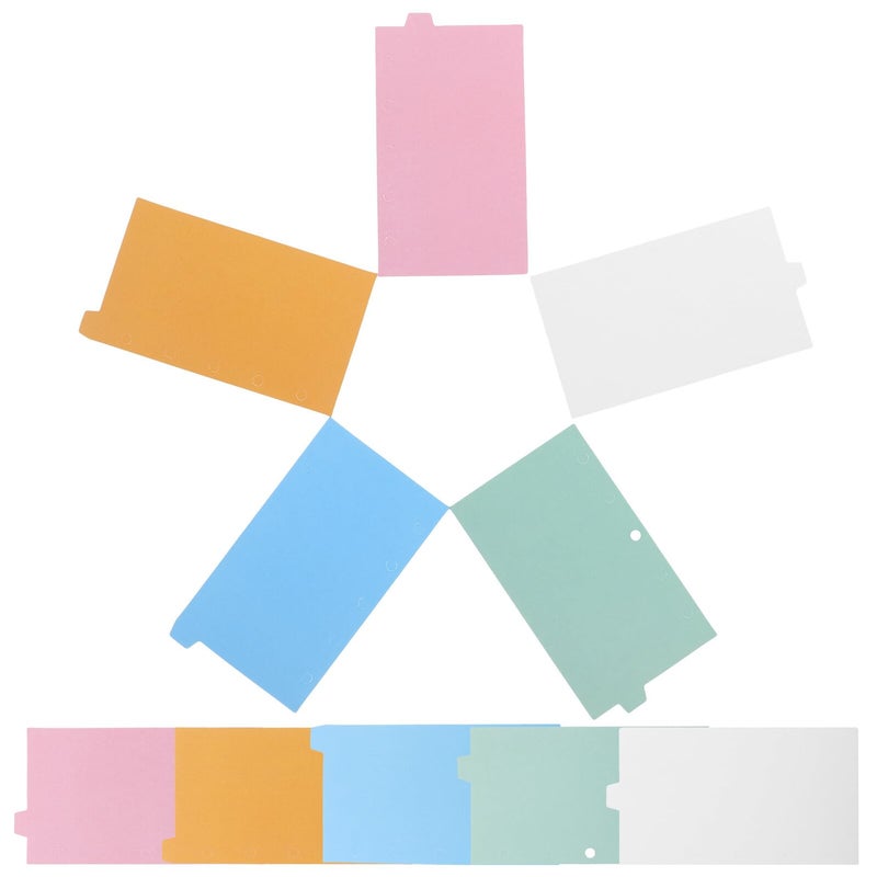 2 Sets Pastel Color 5 Hole Binder Dividers with Classification Tabs for School Office Organization - Image 2