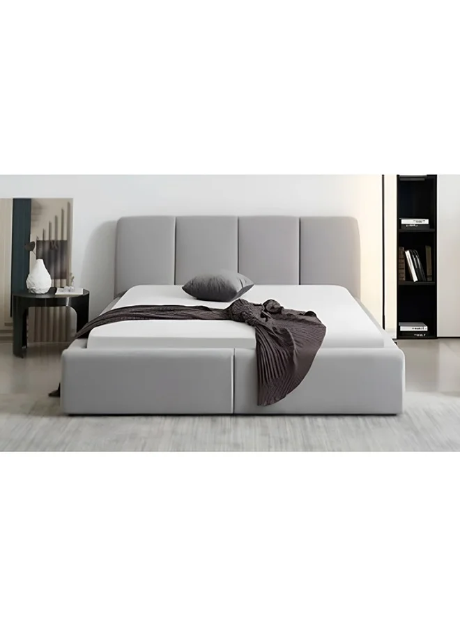 Micasa Durable and Elegant Design Soft Bed Frame Grey 120 x 200 cm JY-688-120X200