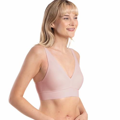 Floatley Cozy Wireless Plunge Bra for Women, Buttery Soft Comfort Seamless Everyday Bra with Embedded Pad Size XL - Image 2