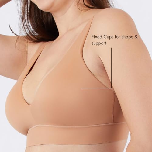 Floatley Cozy Wireless Plunge Bra for Women, Buttery Soft Comfort Seamless Everyday Bra with Embedded Pad Size XL - Image 5