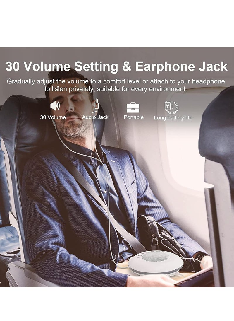 Generic - Smart Sleep Instrument, 28 Non-looping Soothing Sounds, 30 Level Volume 3 Timer Memory Function Audio Jack, Rechargeable for Home Office Travel - Image 1