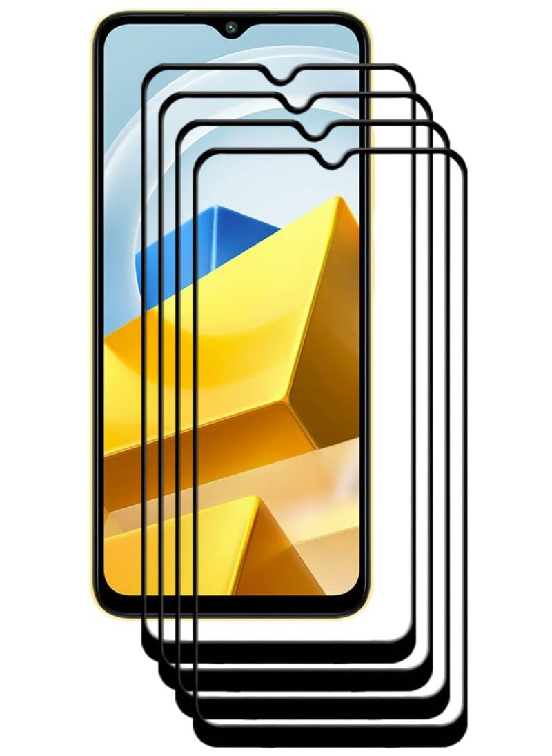 ACLIX 4 Pieces Antistatic ESD Dustproof Premium Quality High Definition Tempered Glass Screen Protector Designed For Xiaomi Poco M5 - Image 1