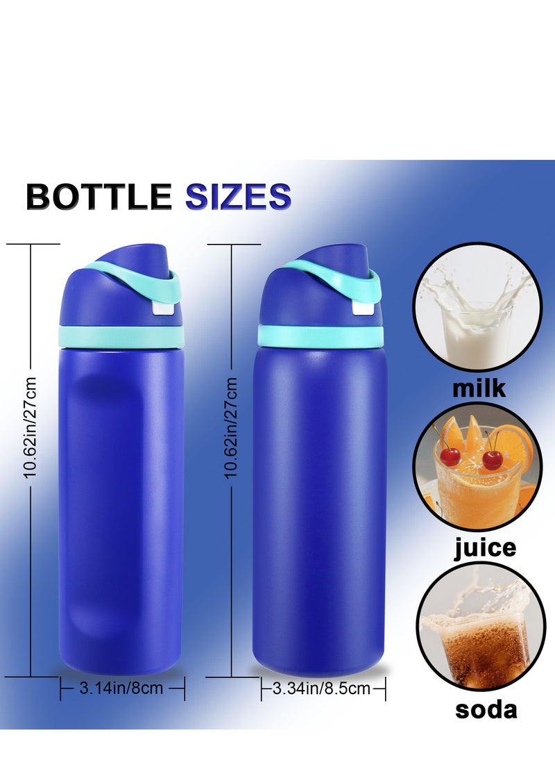 GIFUBOWA 24 oz Insulated Water Bottle with Handle 304 Stainless Steel Flask Wide Mouth Double Wall Vacuum Sports Water Bottle Keep Cold and Hot - Image 3