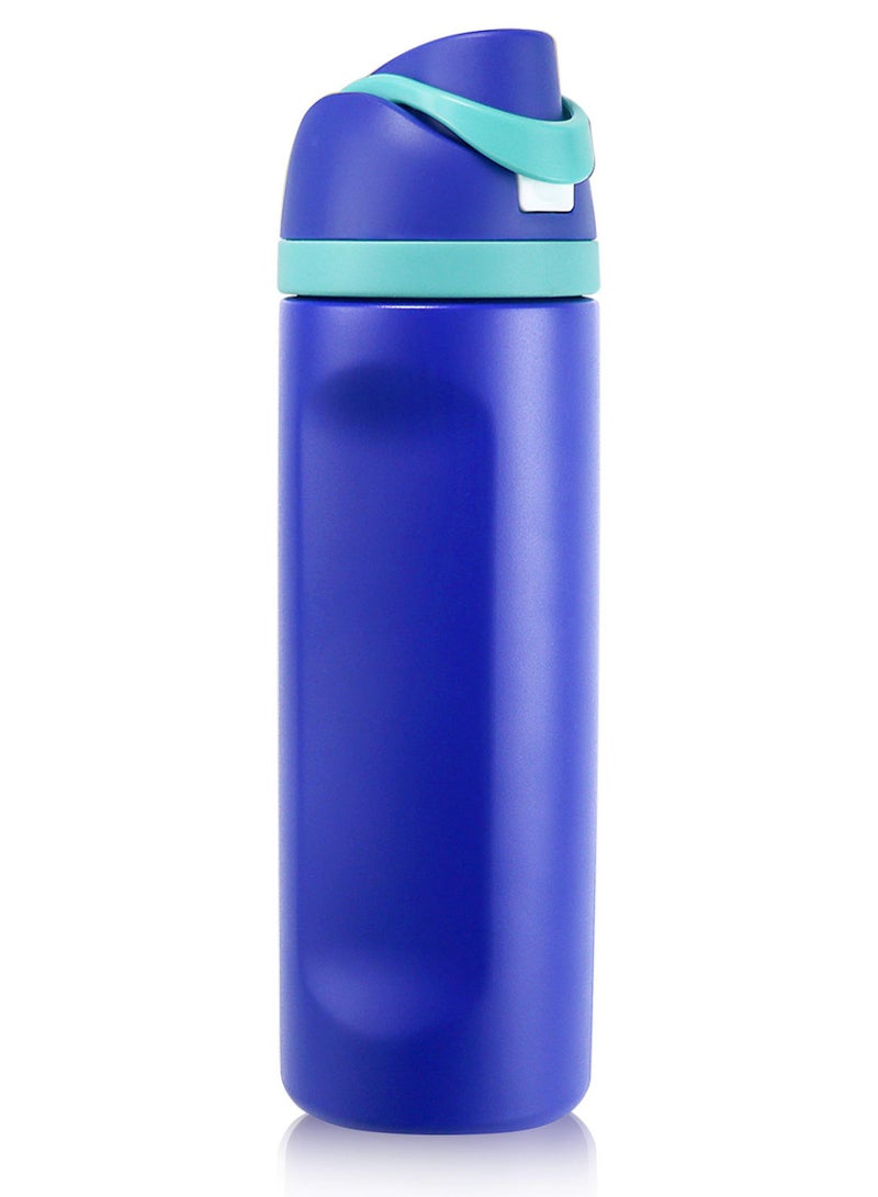 GIFUBOWA 24 oz Insulated Water Bottle with Handle 304 Stainless Steel Flask Wide Mouth Double Wall Vacuum Sports Water Bottle Keep Cold and Hot - Image 1