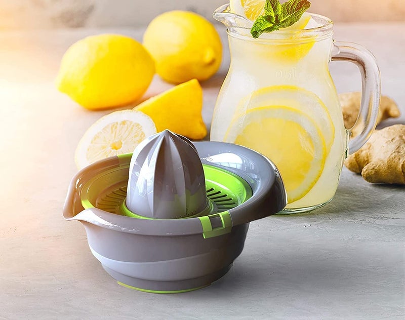 NOBILEA lockit Fruit juicer Orange Squeezer Bowl for Citrus Lemon Mausambi Strainer with Easy Pour Spout Lock It Hand Juicer maker Mosambi Press juice mixer - Image 4