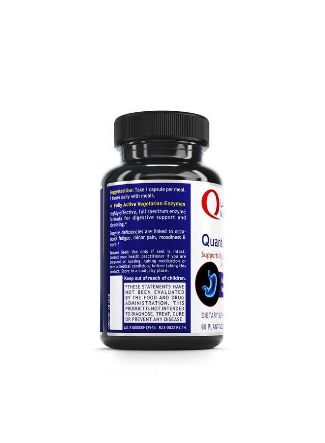 Quantum Nutrition Labs Quantum Digest - Digestive Health Enzymes for Women and Men, Digestion Support for Gut Health, Fully Active Vegan Enzyme Pills - 60 Vegetarian Capsules - Image 3