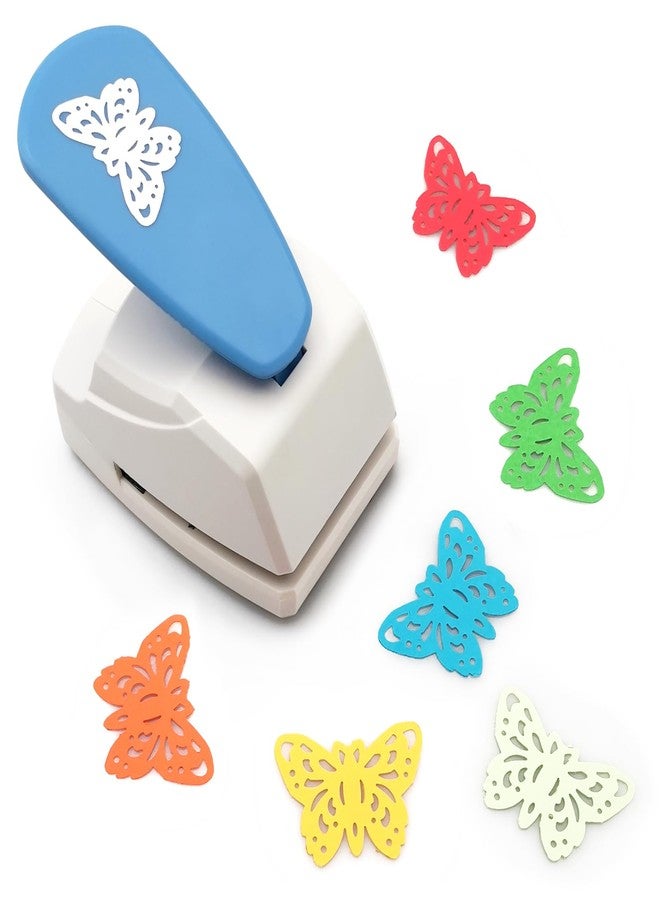 Ismosm Craft Punch 1-3/4'' Butterfly Punch Butterfly Shapes Craft Paper Cutter Puncher for Crafting on Card Stock, Plain Paper, Corrugated Paper, Sponge Paper, Photo Paper, Vinyl Sticker (Butterfly) - Image 1
