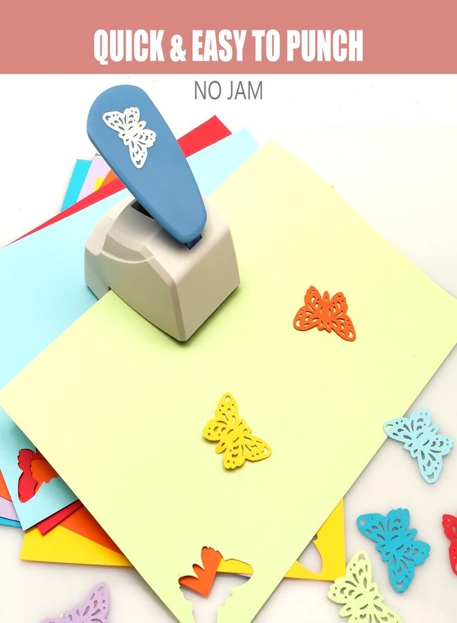 Ismosm Craft Punch 1-3/4'' Butterfly Punch Butterfly Shapes Craft Paper Cutter Puncher for Crafting on Card Stock, Plain Paper, Corrugated Paper, Sponge Paper, Photo Paper, Vinyl Sticker (Butterfly) - Image 5