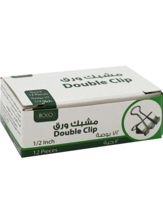 روكو مشابك ورق 0.56 بوصة (14.22 مم) مطلية بالفضة - Image 1