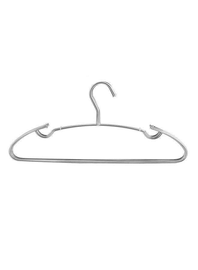 Royalford 6 Pcs Clothes Hanger Set Anti Skid Design Durable Iron Construction 40X20 Cm Silver - Image 2