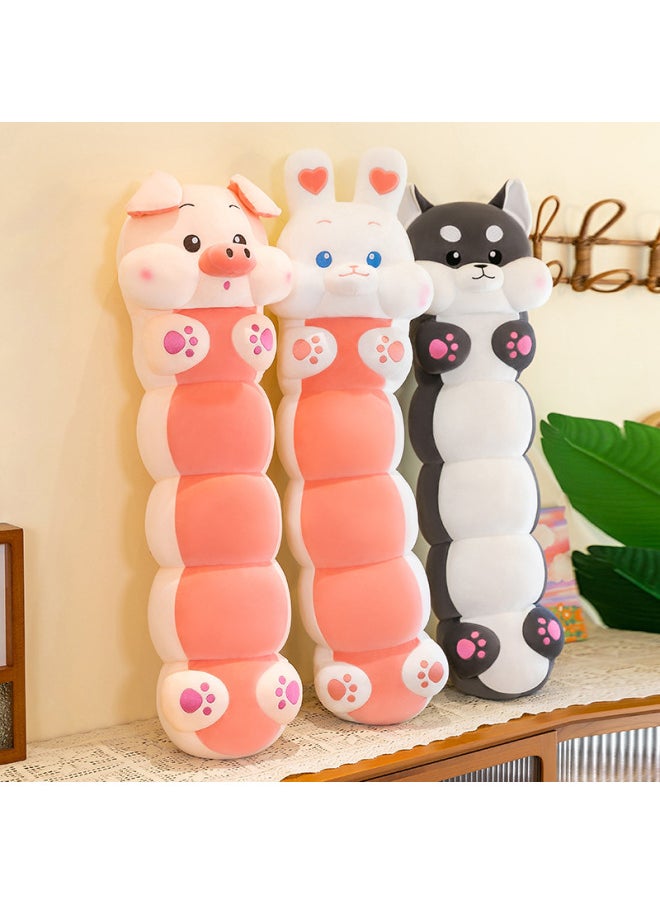 Generic - Caterpillar Pillow For Girls To Sleep With Legs And Side Sleeping, Customized Logo Pattern Long Pillow Pillow Plush Toy-Specification:130cm Caterpillar Pillow-Color:Rabbit Style - Image 1