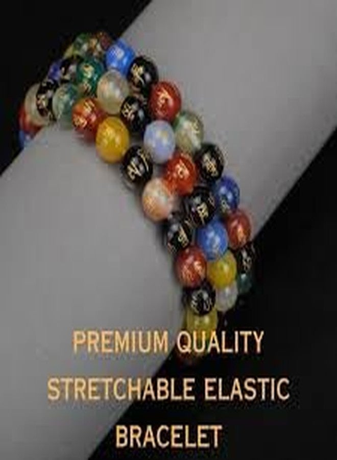 Trishakti PRODUCTS - The life healing products Natural Original Crystal stone Om Mani Padme Hum Crystal Charm Bracelets Stretchable Band (Multi_III) - Image 4