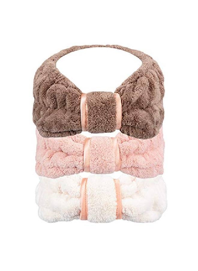 HOPESHINE - Spa Facial Headbands For Women Makeup And Washing Face Terry Headband Elastic Hairband For Skincare Headband Head Wrap Great Gift For Women Girls 3Pack - Image 1