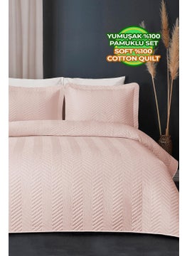 Ross 100% Cotton Single Bedspread (Pique) Set Quilted Striped Daily Washable Powder - pzsku/Z8C228563739831BEAF4FZ/45/_/1740652333/03ed37c6-8cf3-4ff0-aba3-6029f296503c