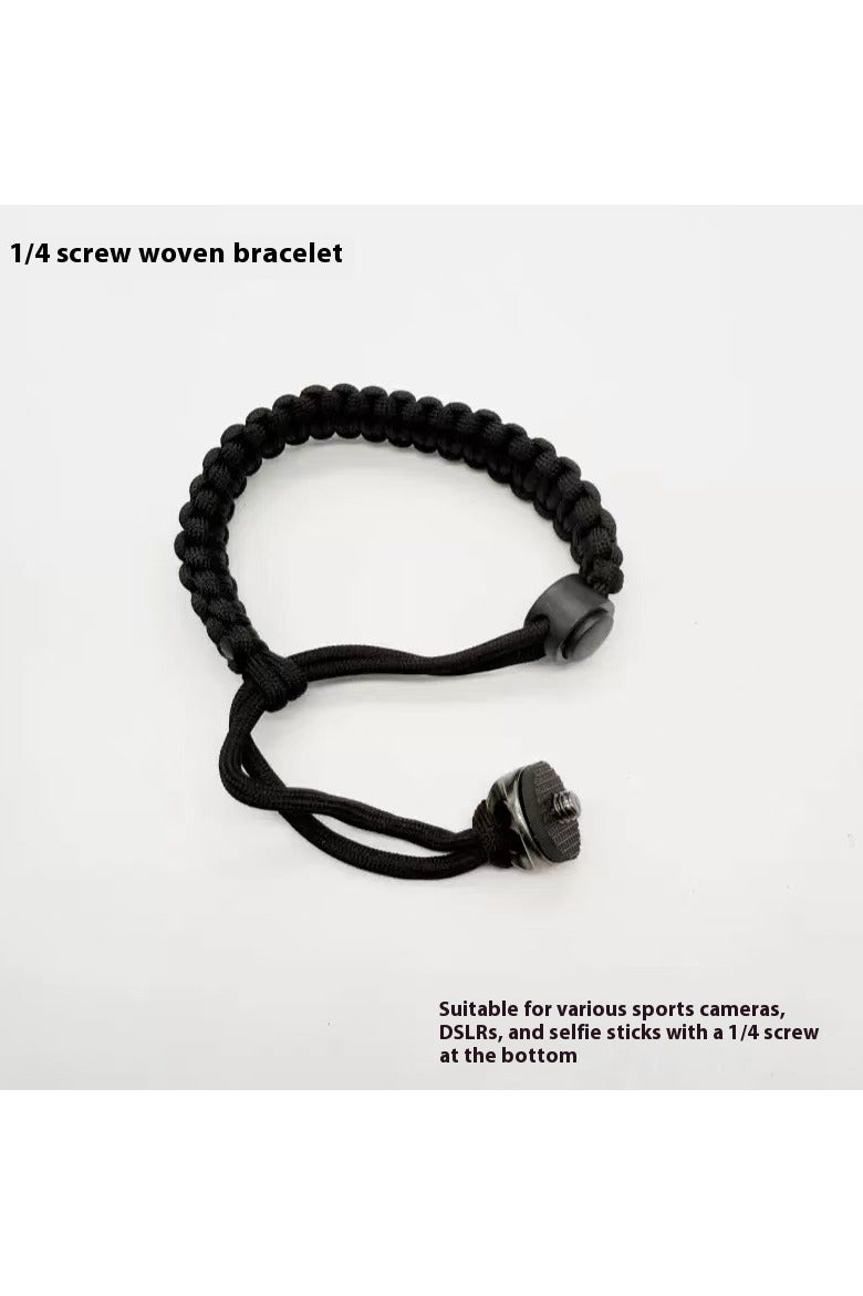 GoPro, DJI, Insta360, DSLR Cameras, Action Cameras, 1/4-Inch Screw Anti-Loss Wrist Strap, Woven Wristband - Image 1
