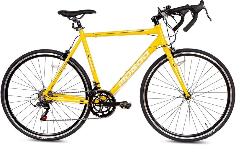 MOGOO Rapid 700C Road Bike | 14 Speed Shimano Drivetrain | Lightweight Aluminum Alloy FrameKenda Tires | Caliper Brakes | Yellow Color - Image 1