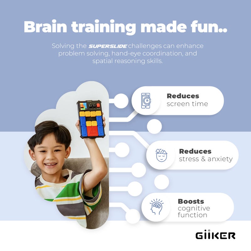 GiiKER Super Slide Puzzle Games, Original 500+ Challenges Brain Teaser Puzzle, Toys for Kids, Travel Games Birthday Gifts Easter Stocking Stuffers for Boys Girls, Activities for Road Trips - Lavender - Image 4