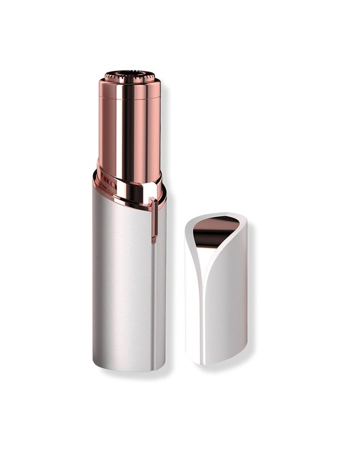 MARGOUN Facial Hair Remover Gentle Painless Instant Electric Shaver Portable Ladies Epilator for Face with Built-in Light White/Rose Gold - Image 2