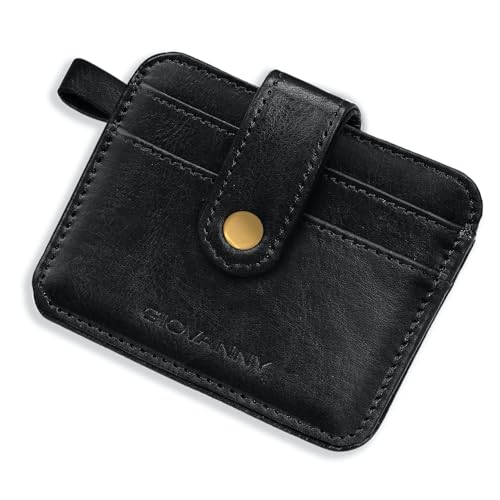 GIOVANNY Card Holder for Men - Slim Leather Credit/ATM Card Wallet for Men | GVN-CRD-BLKCH - Image 1